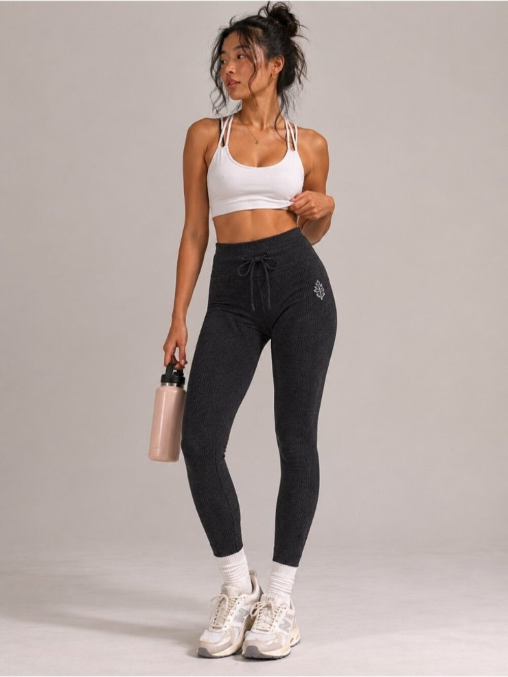 Free People Movement Black Ribbed High Waist Leggings XS/S